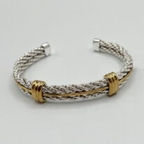 Double Cable Cuff (Small) by A & R Jewellery at The Avenue Gallery, a contemporary fine art gallery in Victoria, BC, Canada.