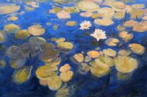 Floating In Indigo by Maria Josenhans at The Avenue Gallery, a contemporary fine art gallery in Victoria, BC, Canada.