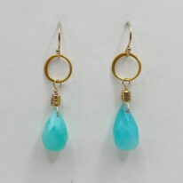 Gold Fill Earrings with Peruvian Opal Drops by Veronica Stewart at The Avenue Gallery, a contemporary fine art gallery in Victoria, BC, Canada.