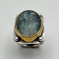 Brass & Granules Ring with Kyanite by A & R Jewellery at The Avenue Gallery, a contemporary fine art gallery in Victoria, BC, Canada.