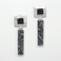 Black Jade & Pinolith Earrings by Brenda Roy at The Avenue Gallery, a contemporary fine art gallery in Victoria, BC, Canada.