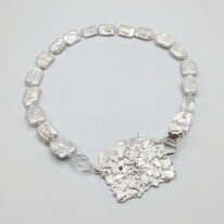 Pearl and Silver Necklace by Barbara Adams at The Avenue Gallery, a contemporary fine art gallery in Victoria, BC, Canada.