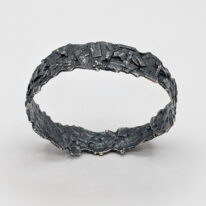 Oxidized Silver Bangle by Barbara Adams at The Avenue Gallery, a contemporary fine art gallery in Victoria, BC, Canada.