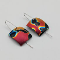 Square Oxygen Series Earrings by Peggy Brackett at The Avenue Gallery, a contemporary fine art gallery in Victoria, BC, Canada.