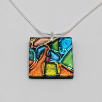 Flat Mosaic Pendant by Peggy Brackett at The Avenue Gallery, a contemporary fine art gallery in Victoria, BC, Canada.