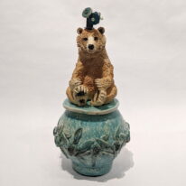 Bruno Bejeweled by Carolyn Houg at The Avenue Gallery, a contemporary fine art gallery in Victoria, BC, Canada.