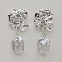 Pearl and Silver Earrings by Barbara Adams at The Avenue Gallery, a contemporary fine art gallery in Victoria, BC, Canada.