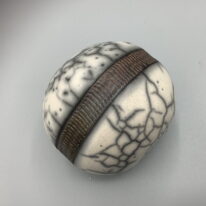 Naked Raku Shaker by Jan Lovewell at The Avenue Gallery, a contemporary fine art gallery in Victoria, BC, Canada.