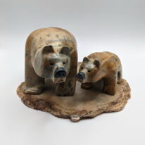 Bear Lessons 101 by Vance Theoret at The Avenue Gallery, a contemporary fine art gallery in Victoria, BC, Canada.