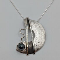 The Balance Double Wire Necklace by Chi's Creations at The Avenue Gallery, a contemporary fine art gallery in Victoria, BC, Canada.