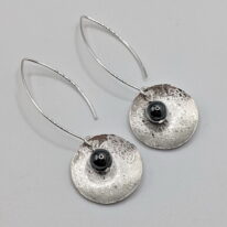 Scribbled Shell Earrings with Hematite by Chi's Creations at The Avenue Gallery, a contemporary fine art gallery in Victoria, BC, Canada.