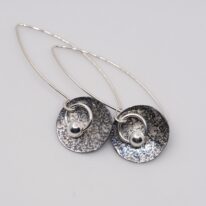 Silver Bead Earrings (Long) by ARTYRA Studio at The Avenue Gallery, a contemporary fine art gallery in Victoria, BC, Canada.