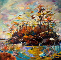 View From Iron Mine Bay by Eunmi Conacher at The Avenue Gallery, a contemporary fine art gallery in Victoria, BC, Canada.