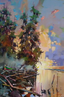 Sunset by Bi Yuan Cheng at The Avenue Gallery, a contemporary fine art gallery in Victoria, BC, Canada.