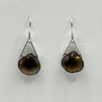 Smoky Quartz V-Bail Earrings by A & R Jewellery at The Avenue Gallery, a contemporary fine art gallery in Victoria, BC, Canada.