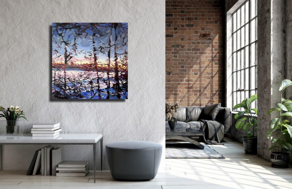 Tofino Sunset by Stephanie Taylor at The Avenue Gallery, a contemporary fine art gallery in Victoria, BC, Canada.