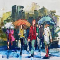 Don't Change Your Plans For A Little Rain #2 by Kimberly Kiel at The Avenue Gallery, a contemporary fine art gallery in Victoria, BC, Canada.