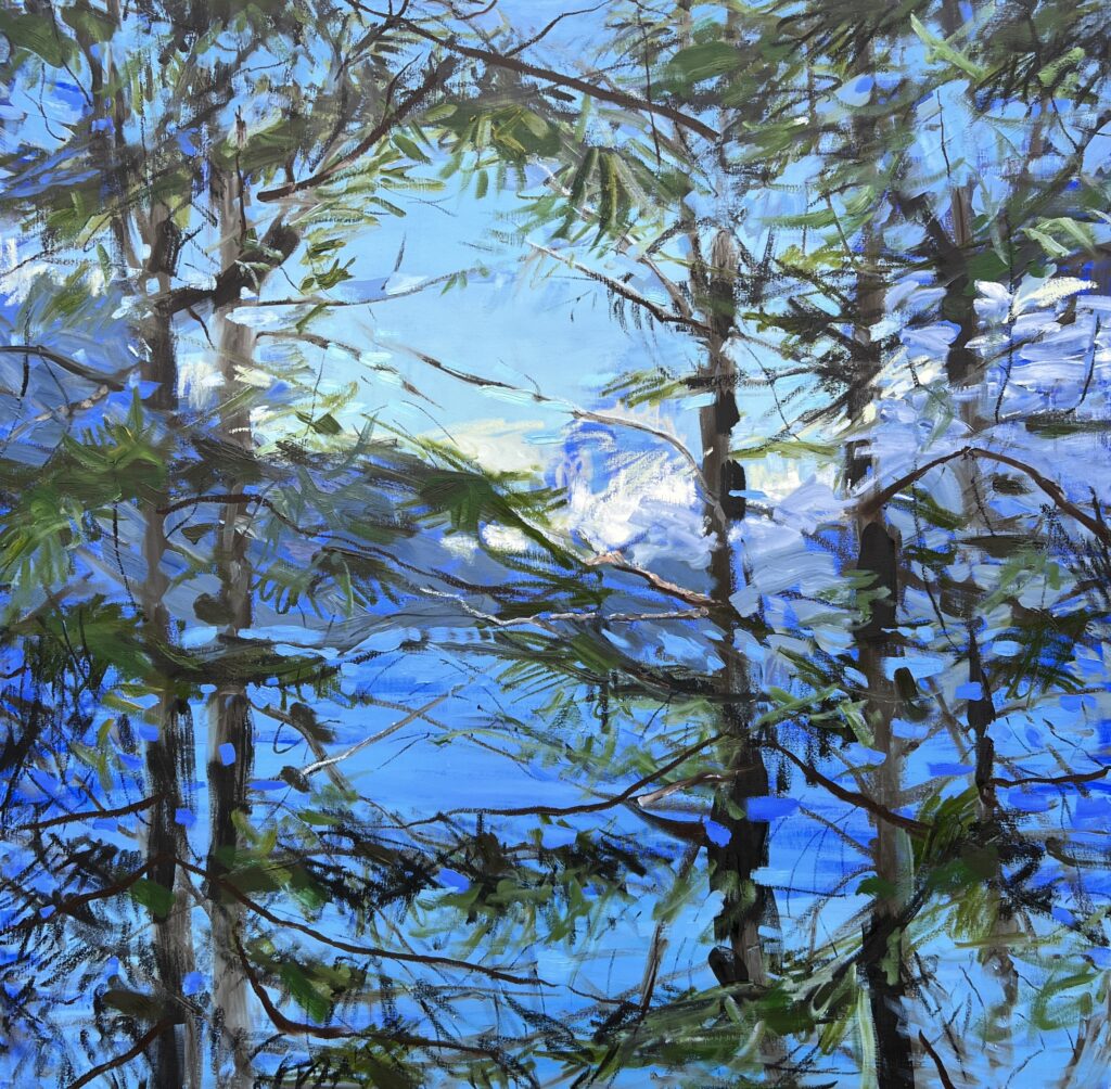 Ocean Through the Trees by Stephanie Taylor at The Avenue Gallery, a contemporary fine art gallery in Victoria, BC, Canada.