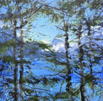 Ocean Through the Trees by Stephanie Taylor at The Avenue Gallery, a contemporary fine art gallery in Victoria, BC, Canada.