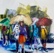 Don't Change Your Plans For A Little Rain #3 by Kimberly Kiel at The Avenue Gallery, a contemporary fine art gallery in Victoria, BC, Canada.