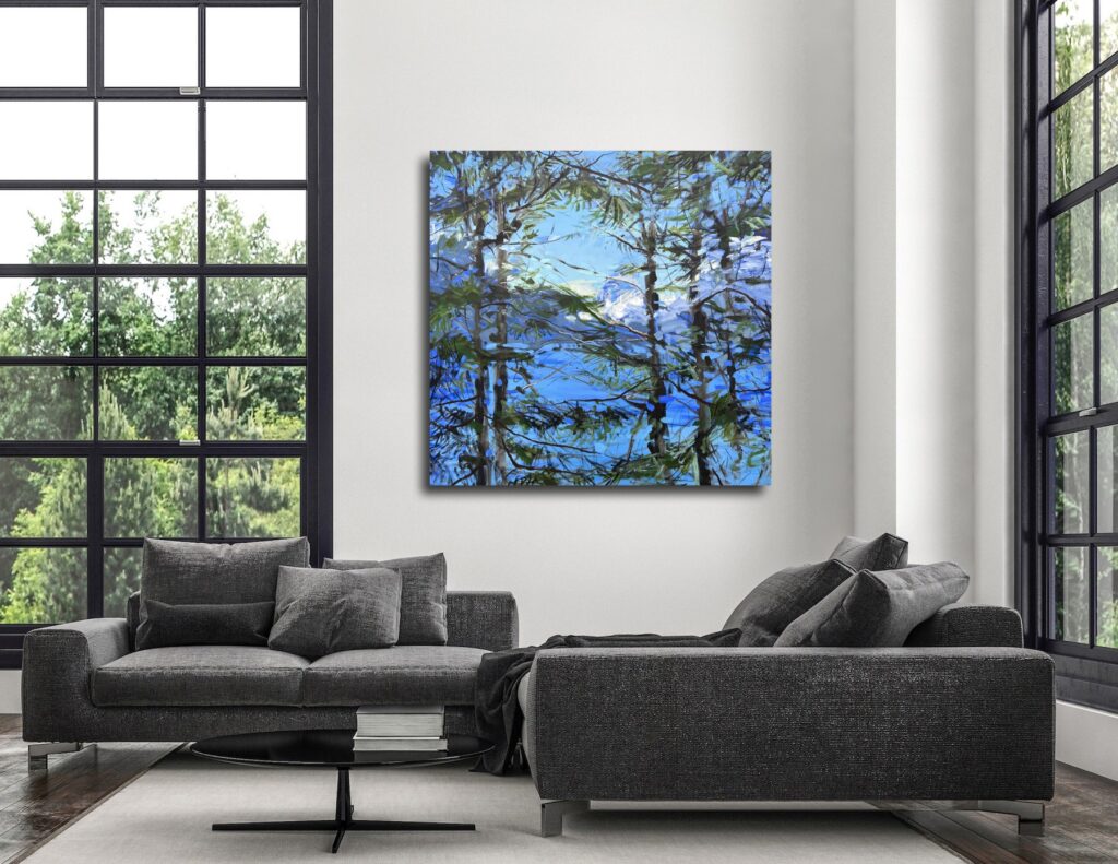 Ocean Through the Trees by Stephanie Taylor at The Avenue Gallery, a contemporary fine art gallery in Victoria, BC, Canada.