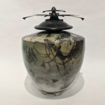 Tall Vase with Double Top by Geoff Searle at The Avenue Gallery, a contemporary fine art gallery in Victoria, BC, Canada.