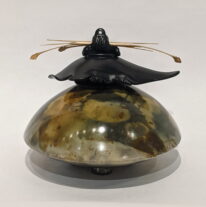 Medium Spaceship Vase with Top by Geoff Searle at The Avenue Gallery, a contemporary fine art gallery in Victoria, BC, Canada.