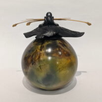 Medium Round Vase with Top by Geoff Searle at The Avenue Gallery, a contemporary fine art gallery in Victoria, BC, Canada.