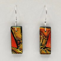 Mosaic Earrings (Large) by Peggy Brackett at The Avenue Gallery, a contemporary fine art gallery in Victoria, BC, Canada.