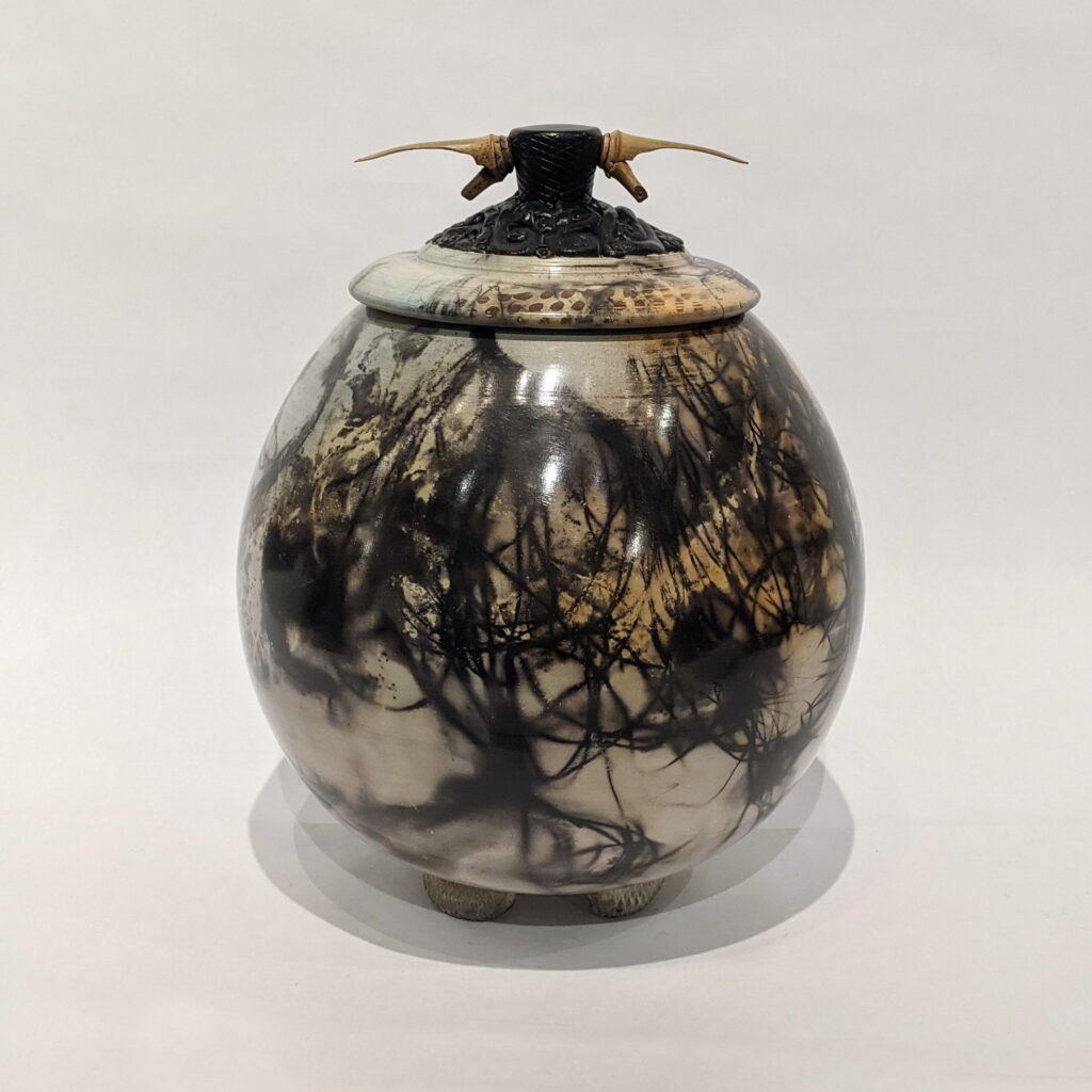 Round Vase with Horns by Geoff Searle at The Avenue Gallery, a contemporary fine art gallery in Victoria, BC, Canada.
