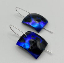 Square Oxygen Series Earrings by Peggy Brackett at The Avenue Gallery, a contemporary fine art gallery in Victoria, BC, Canada.