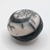 Naked Raku Shaker by Jan Lovewell at The Avenue Gallery, a contemporary fine art gallery in Victoria, BC, Canada.