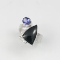 Black Jade & Amethyst Ring by Brenda Roy at The Avenue Gallery, a contemporary fine art gallery in Victoria, BC, Canada.