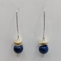 Acorn Double Brushed Petals with Lapis Earrings by Chi's Creations at The Avenue Gallery, a contemporary fine art gallery in Victoria, BC, Canada.