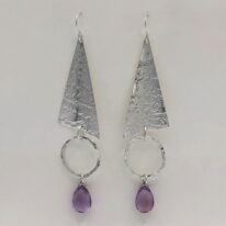 Sail Over Sun Earrings with Amethyst by A & R Jewellery at The Avenue Gallery, a contemporary fine art gallery in Victoria, BC, Canada.