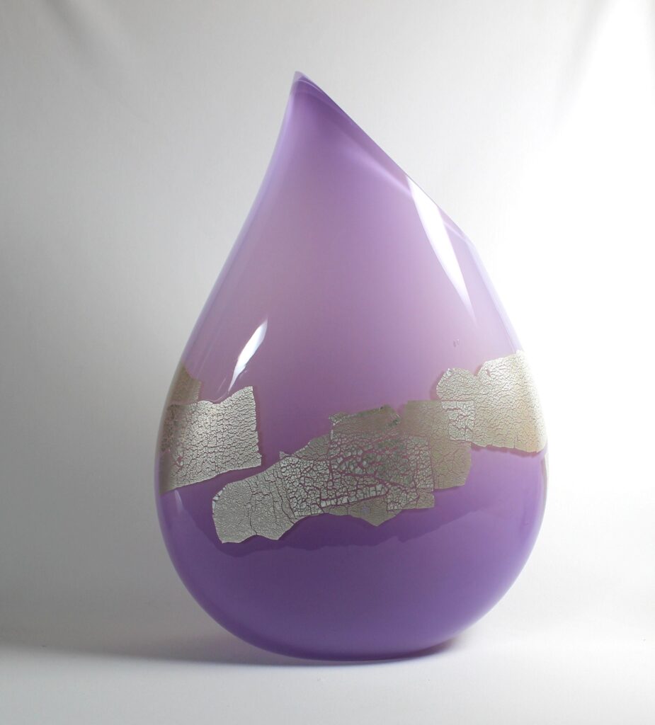 Purple/Pink with Silver Vase by Guy Hollington at The Avenue Gallery, a contemporary fine art gallery in Victoria, BC, Canada.