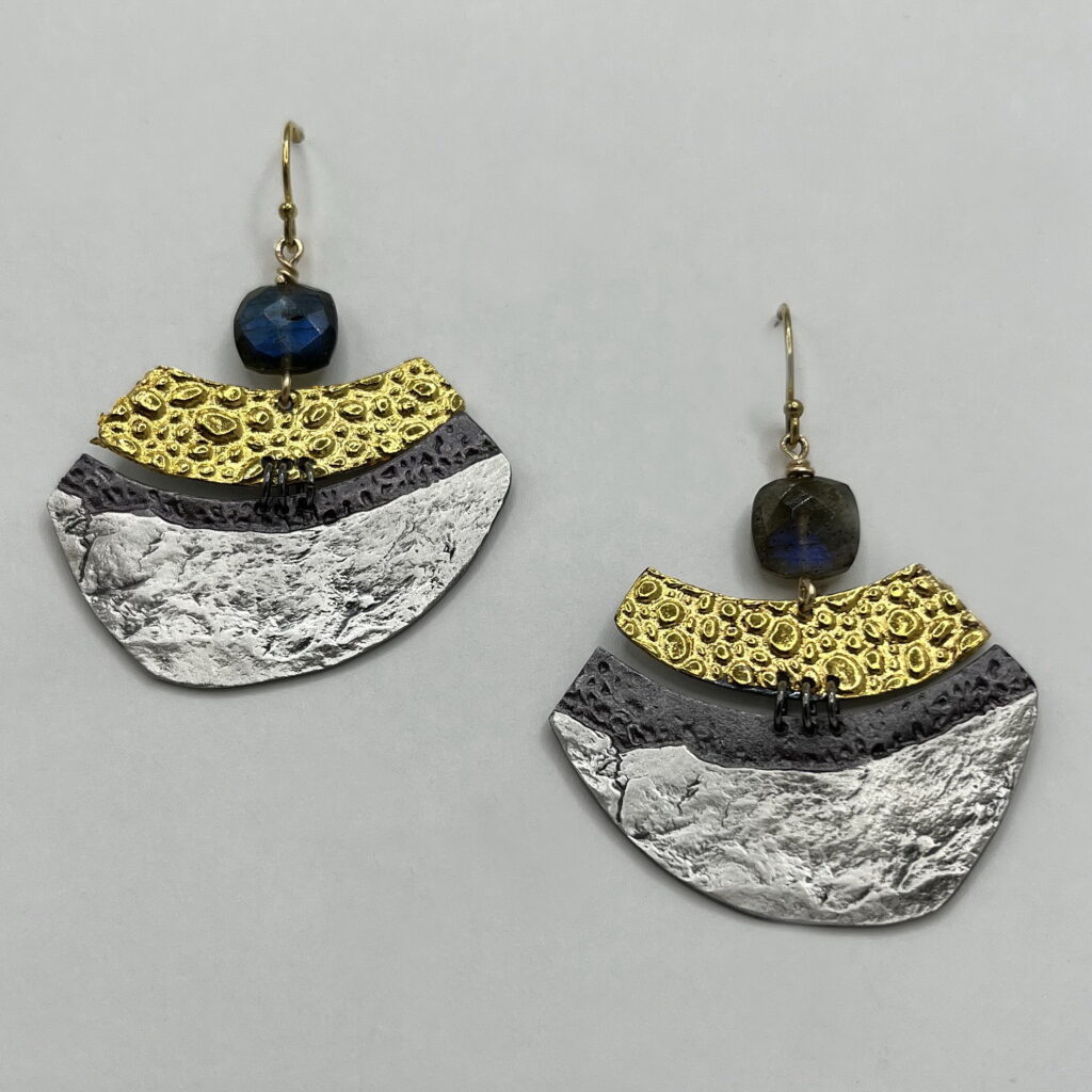 Chime Earrings with Labradorite by Air & Earth Design at The Avenue Gallery, a contemporary fine art gallery in Victoria, BC, Canada.