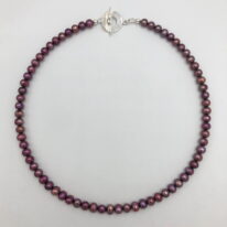 Purple Freshwater Pearl Necklace by Val Nunns at The Avenue Gallery, a contemporary fine art gallery in Victoria, BC, Canada.