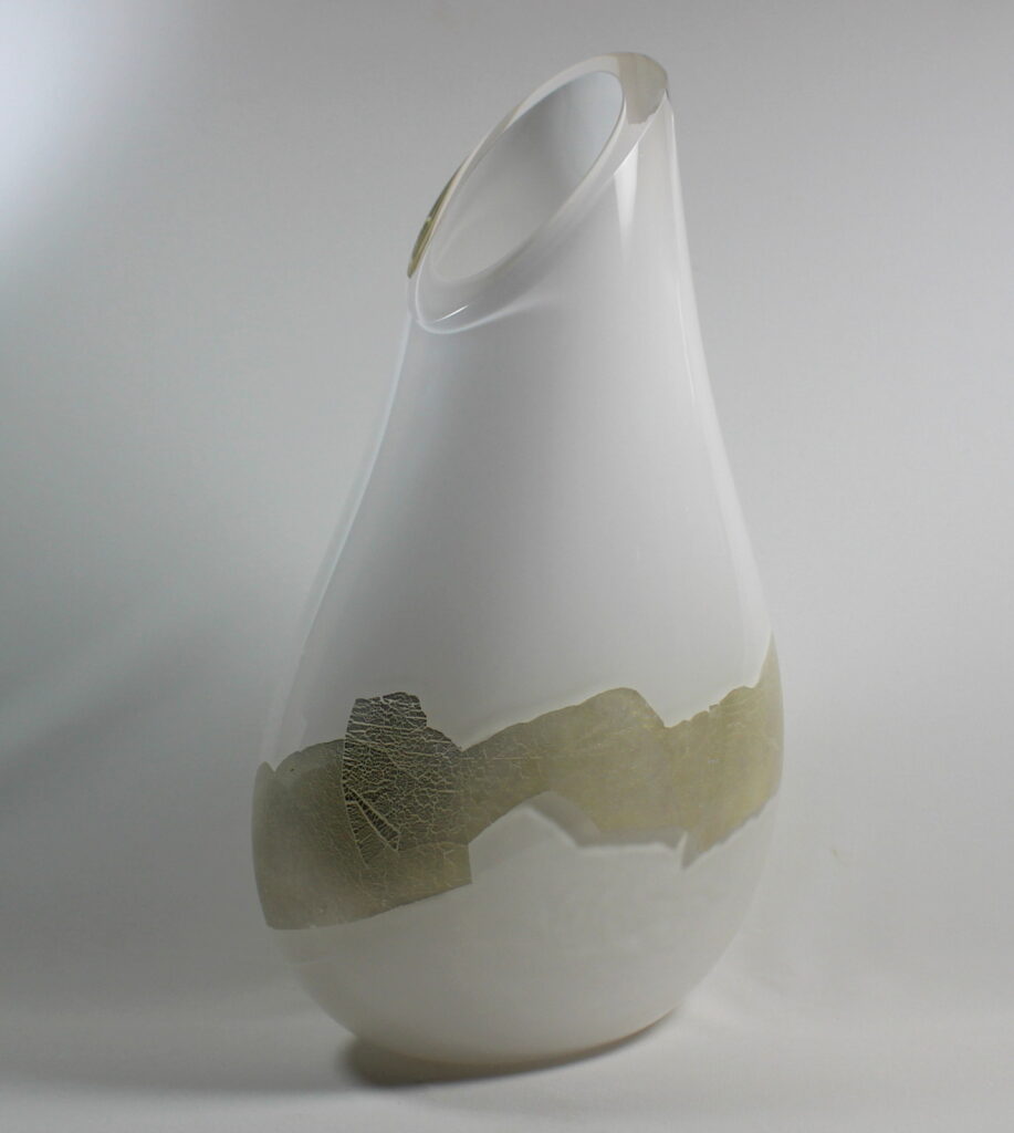 White with Silver Vase by Guy Hollington at The Avenue Gallery, a contemporary fine art gallery in Victoria, BC, Canada.