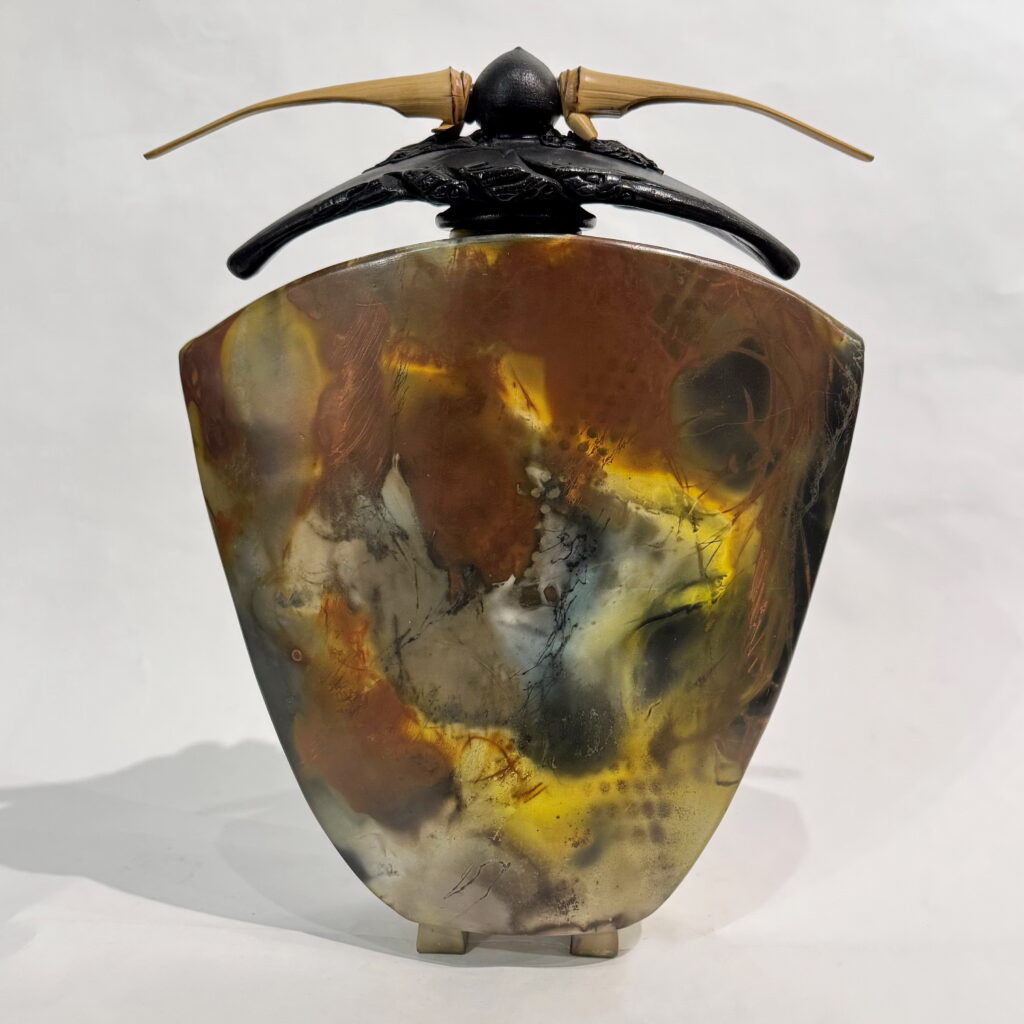 Tall Slab Vase with Horns by Geoff Searle at The Avenue Gallery, a contemporary fine art gallery in Victoria, BC, Canada.