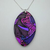 Mosaic Pendant (Oval) by Peggy Brackett at The Avenue Gallery, a contemporary fine art gallery in Victoria, BC, Canada.