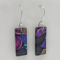 Mosaic Earrings (Large) by Peggy Brackett at The Avenue Gallery, a contemporary fine art gallery in Victoria, BC, Canada.