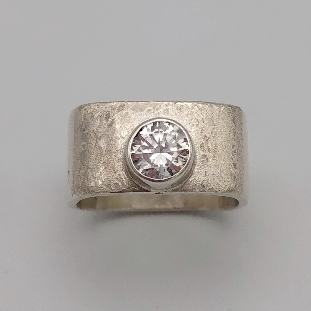 Large Stacking Ring with Cubic Zirconia by Chi's Creations - The Avenue ...