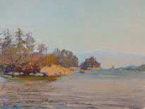 Fisgard Lighthouse by Andrii Yendakov at The Avenue Gallery, a contemporary fine art gallery in Victoria, BC, Canada.