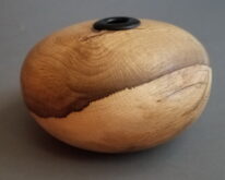 Garry Oak Hollow Form with Ebony Blackwood Lip by Robert Wilman at The Avenue Gallery, a contemporary fine art gallery in Victoria, BC, Canada.