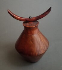 Arbutus Burl Lidded Vessel by Robert Wilman at The Avenue Gallery, a contemporary fine art gallery in Victoria, BC, Canada.