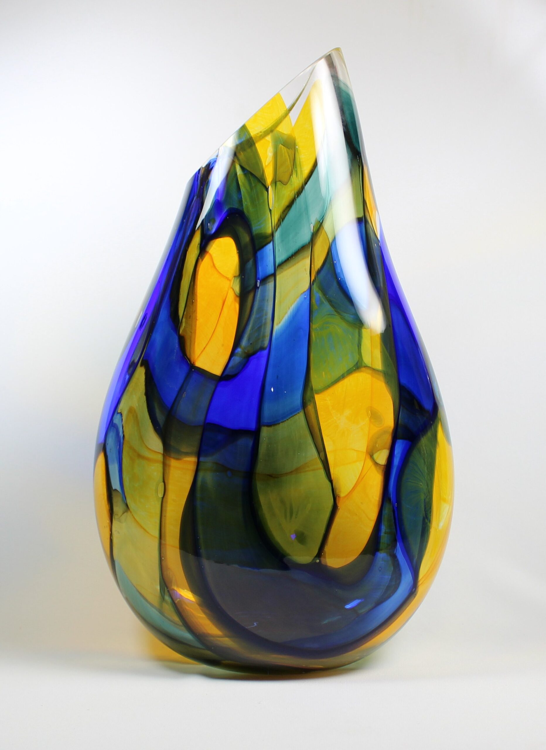 Stained Glass Vase by Guy Hollington at The Avenue Gallery, a contemporary fine art gallery in Victoria, BC, Canada.