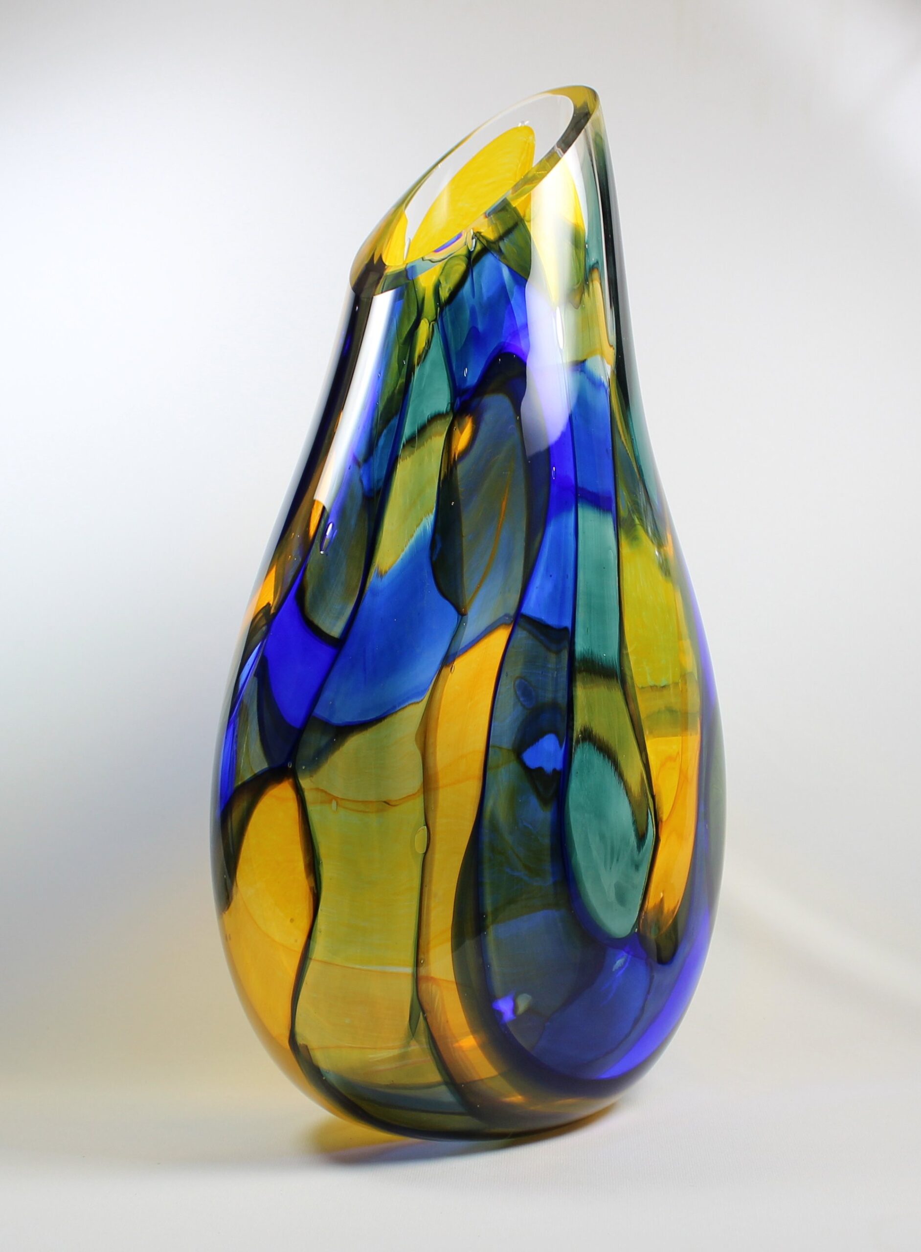 Stained Glass Vase by Guy Hollington at The Avenue Gallery, a contemporary fine art gallery in Victoria, BC, Canada.
