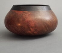 Arbutus Burl Bowl with Ebony Rim by Robert Wilman at The Avenue Gallery, a contemporary fine art gallery in Victoria, BC, Canada.