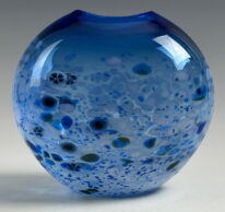 Tulip Vase (Medium Blue) by Lisa Samphire at The Avenue Gallery, a contemporary fine art gallery in Victoria, BC, Canada.
